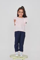 Fleur Linen Girls Frill Top view 6