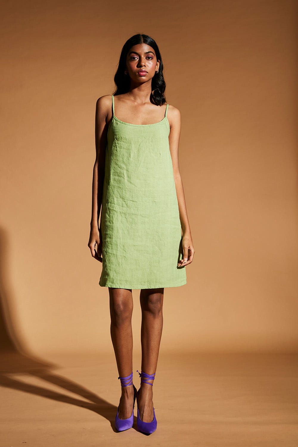Pista Linen Slip Dress - image 2