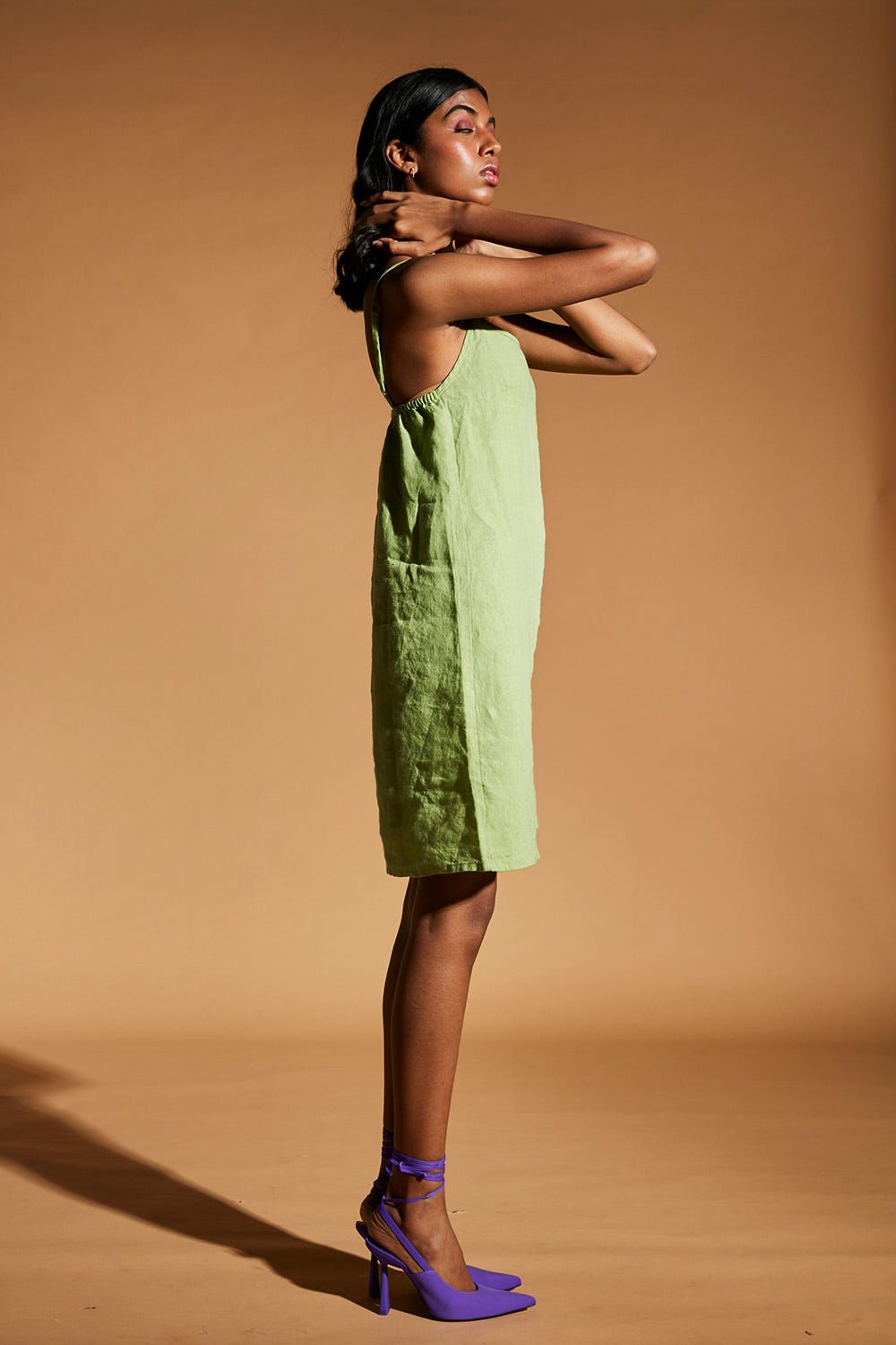Pista Linen Slip Dress - image 4