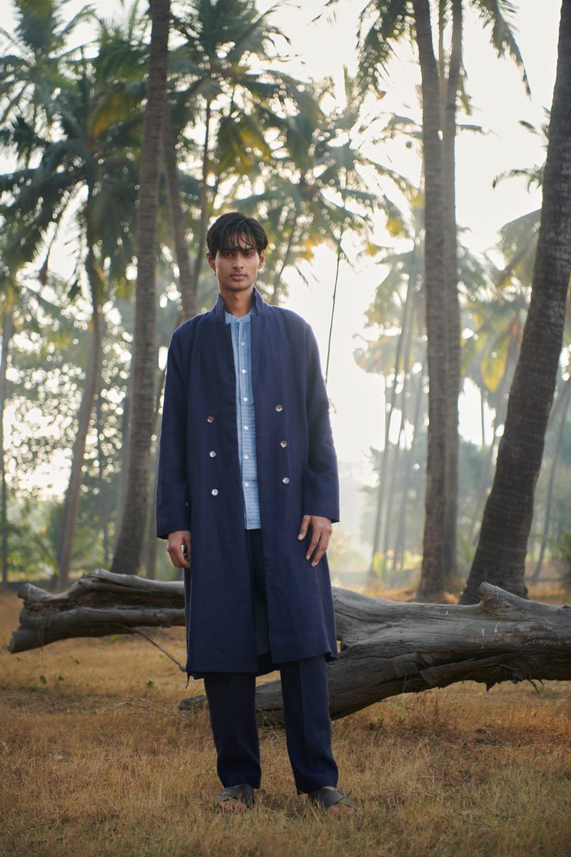 Neel Linen Men’s Summer Trench