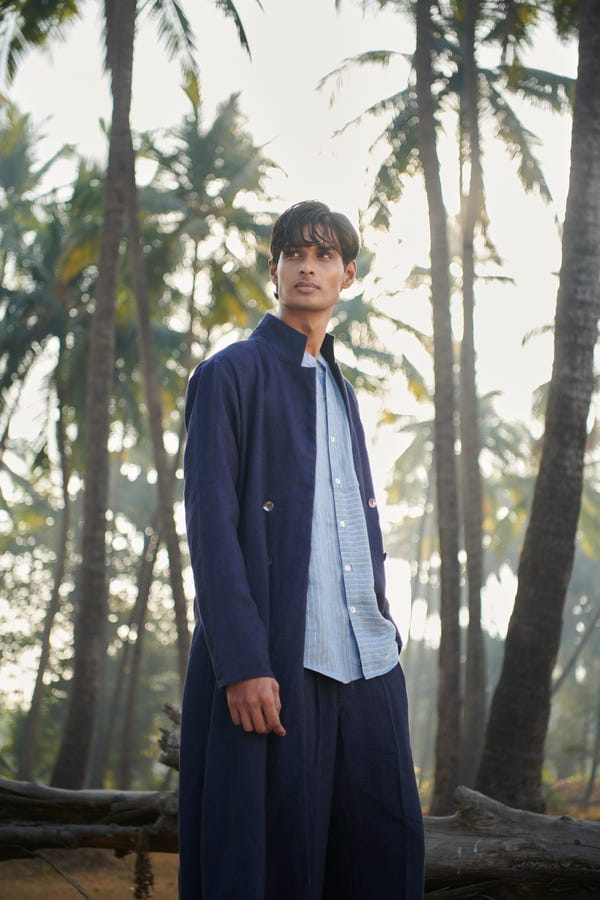 Saphed — Neel Linen Men’s Summer Trench
