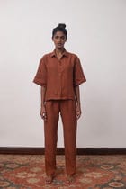 Cinnamon Linen Women's Pyjama Set view 1