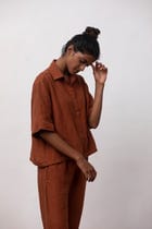 Cinnamon Linen Women's Pyjama Set view 4