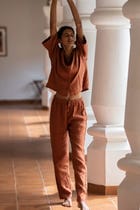 Cinnamon Linen Women's Pyjama Set view 6