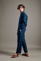 Indigo Linen Men's Lounge Pants view 2