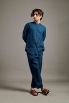 Indigo Linen Men's Lounge Pants view 5