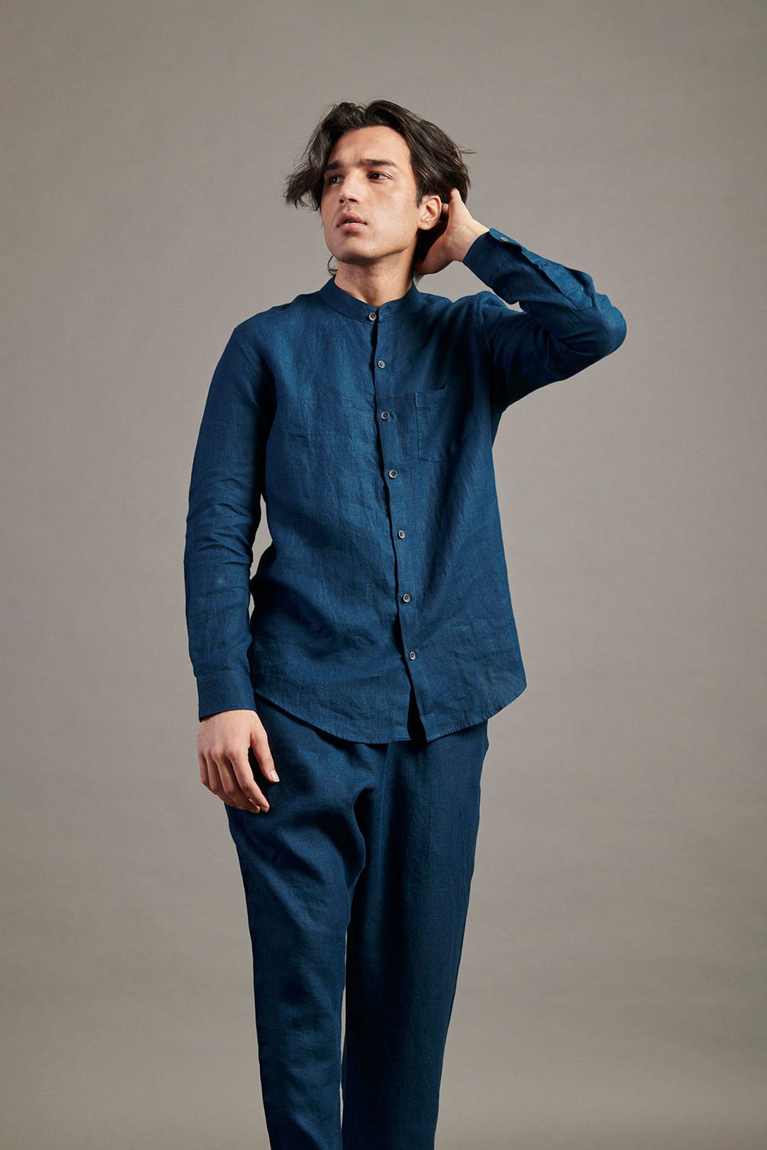 Indigo Linen Men's Lounge Pants - image 6