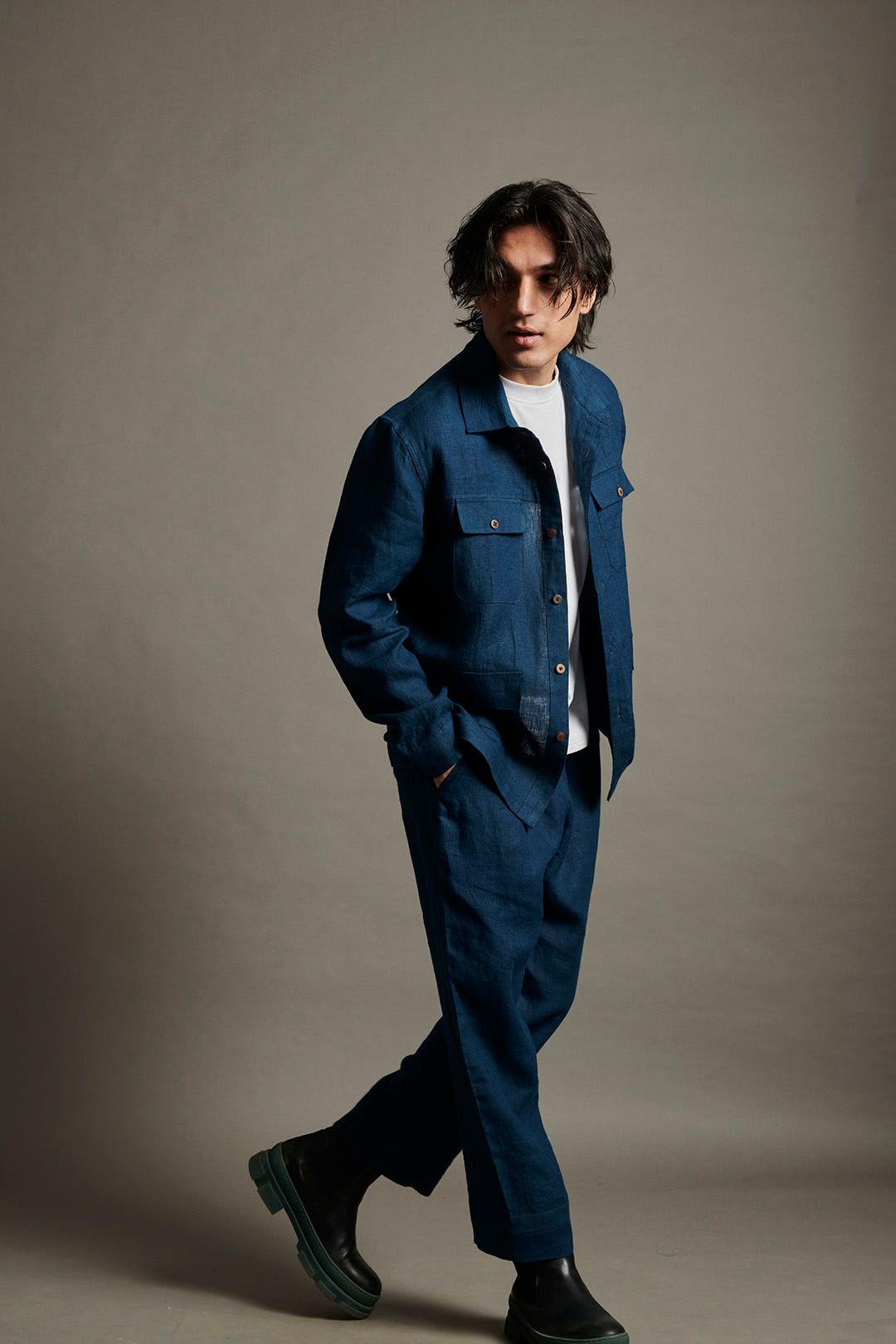 Indigo Linen Men's Lounge Pants - image 8