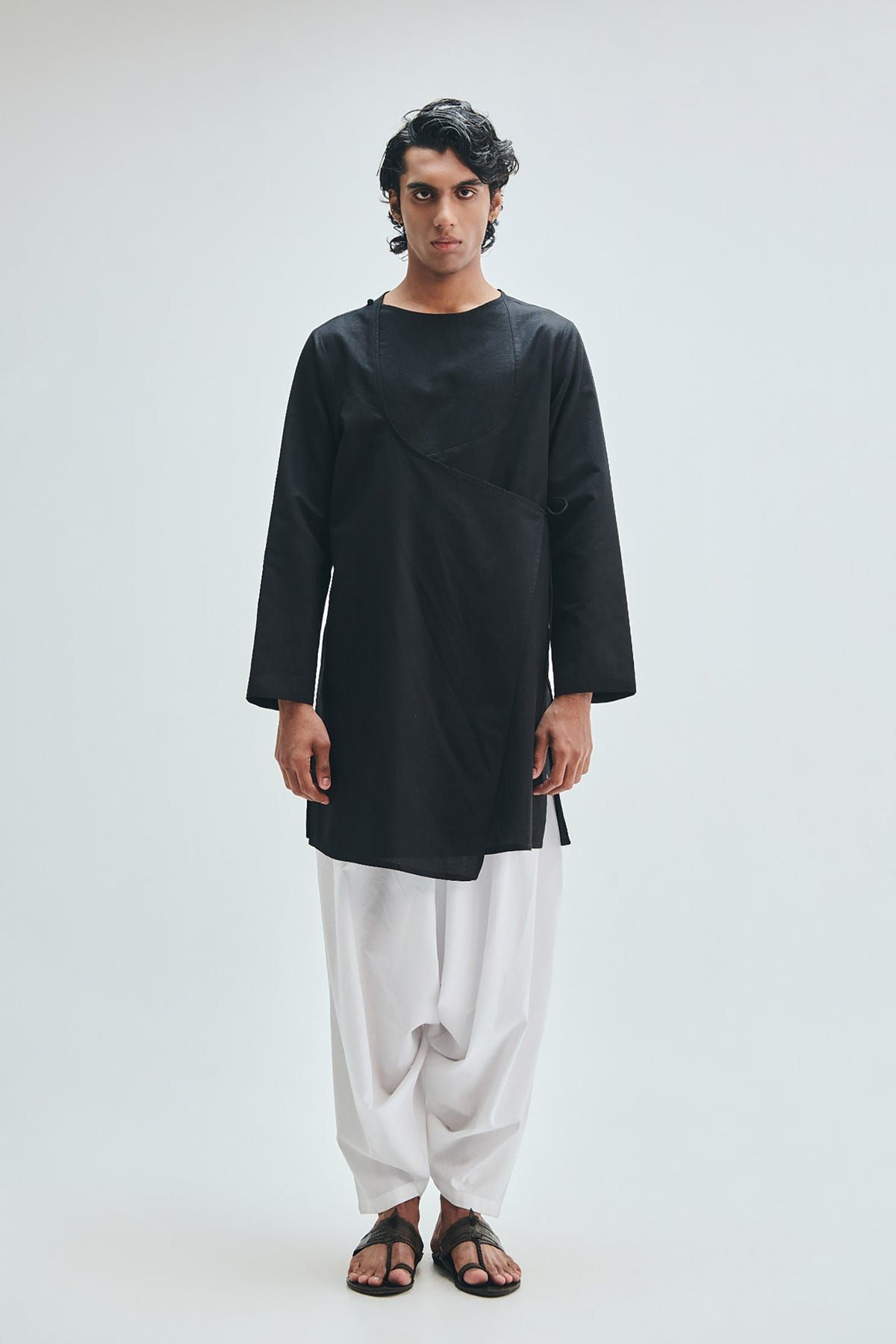 Kohl Co-Linen Men's Angrakha Kurta Set - image 1