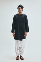 Kohl Co-Linen Men's Angrakha Kurta Set view 1