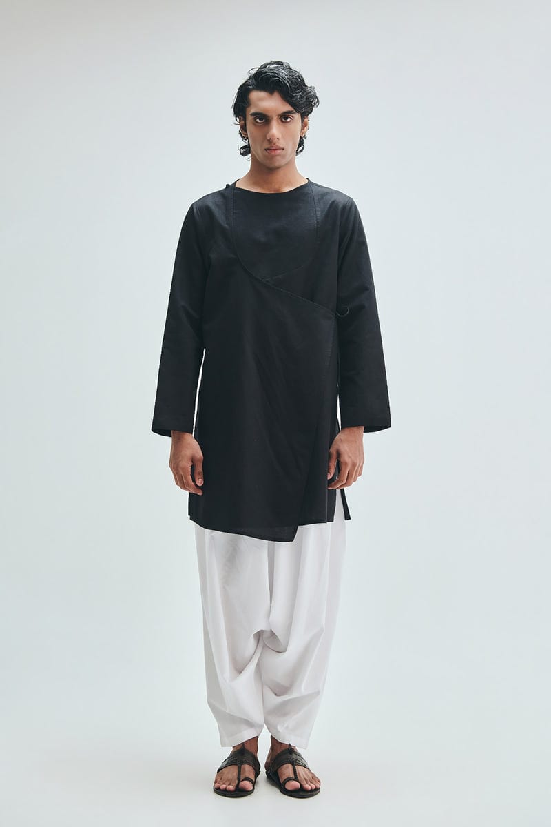 Kohl Co-Linen Men's Angrakha Kurta Set