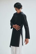 Kohl Co-Linen Men's Angrakha Kurta Set view 10
