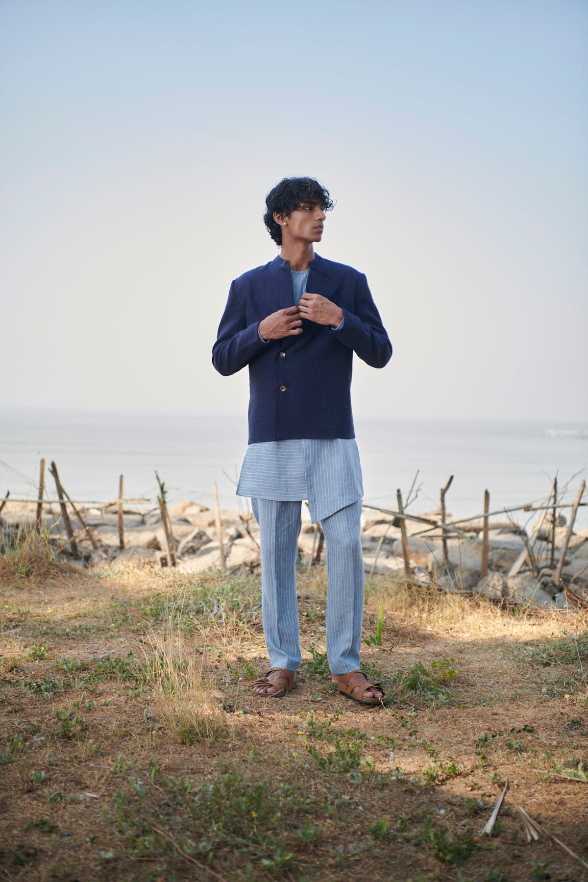 Neel Linen Men’s Bandhgala Jacket - image 4