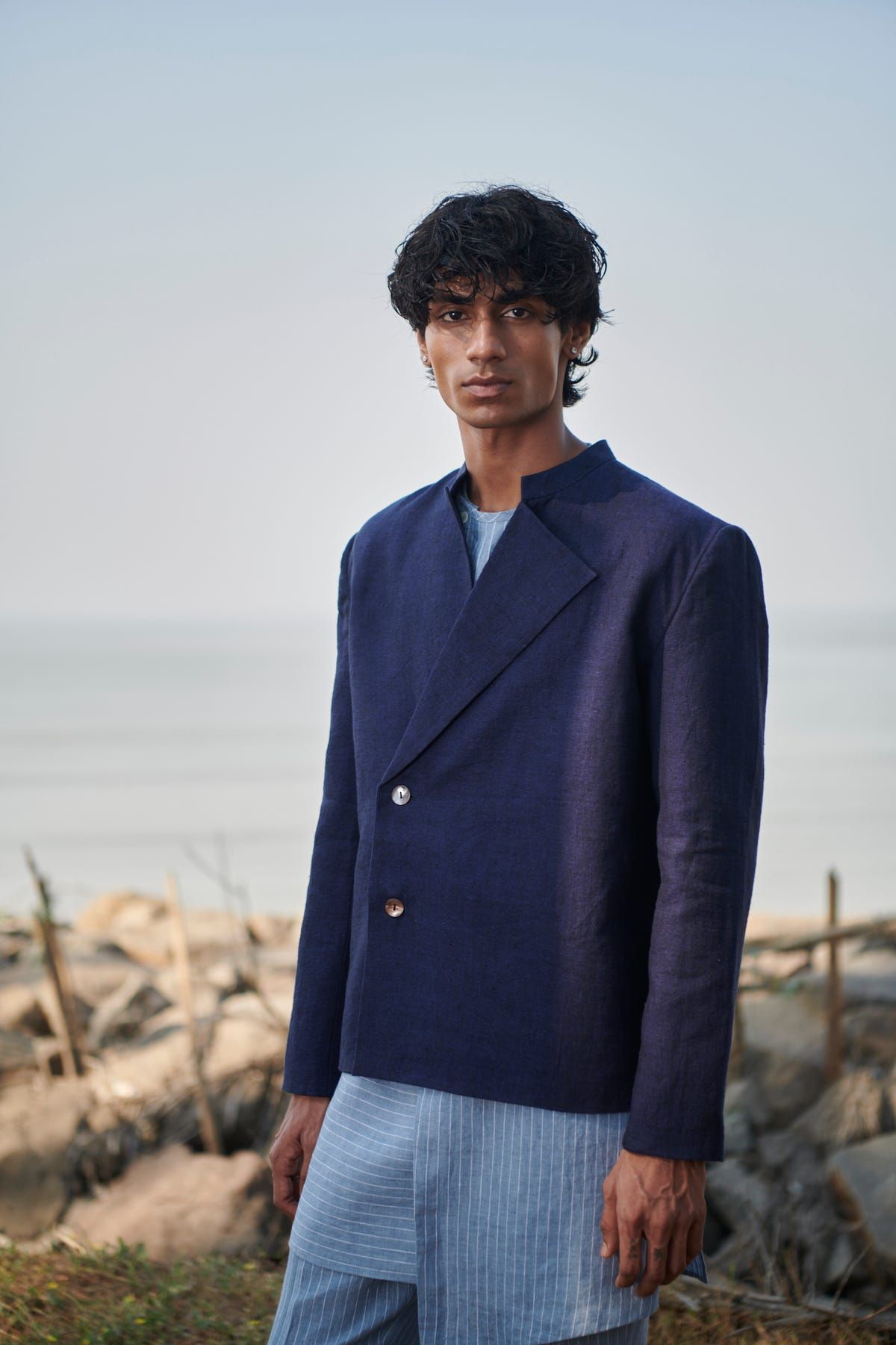 Neel Linen Men’s Bandhgala Jacket - image 6