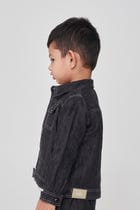 Graphite Linen Denim Boys Jacket view 2