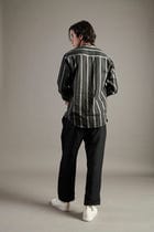 Dhaari Linen Band Collar Shirt - Sale view 4