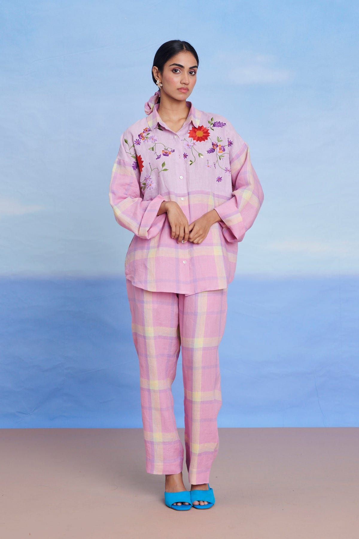 Cassata Linen Oversized Flared Shirt Set - Sale - image 7