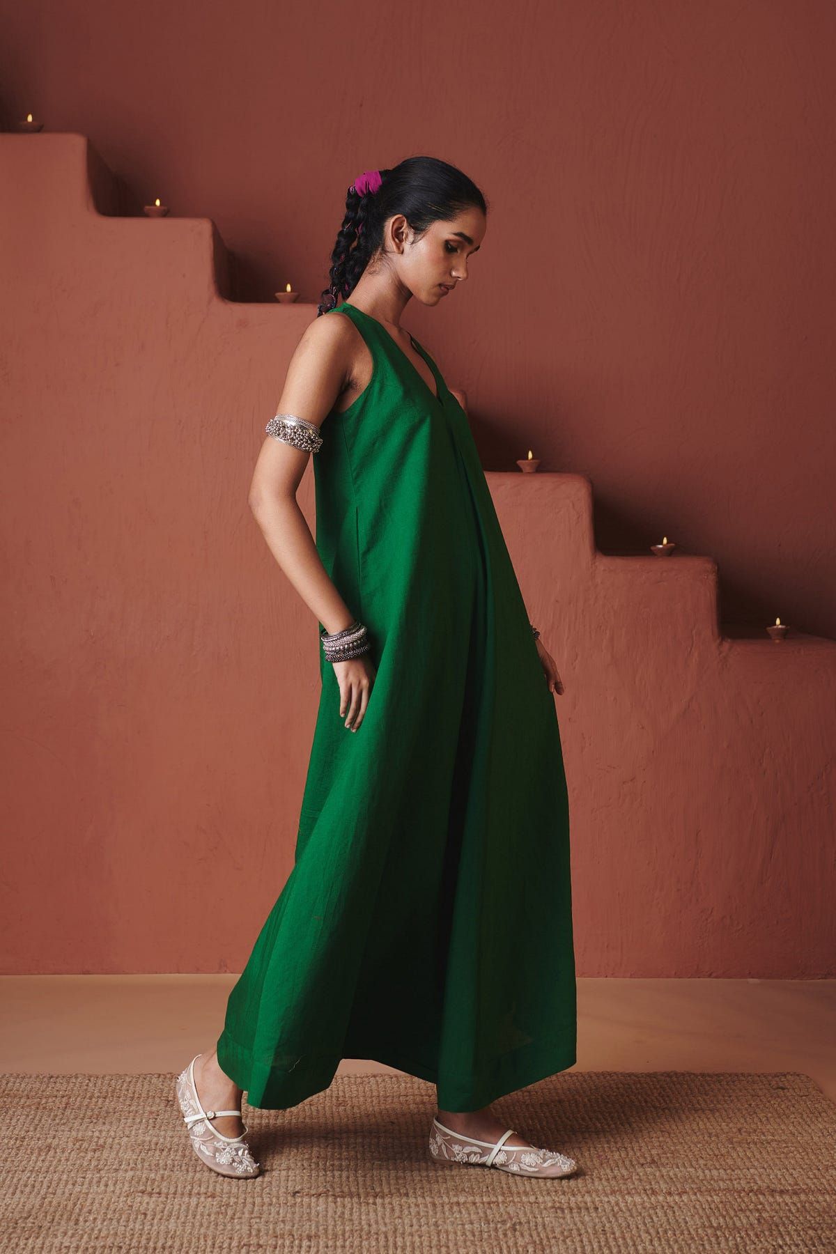 Panna Linen Flared Dress - image 3