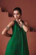 Panna Linen Flared Dress view 5
