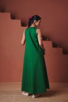 Panna Linen Flared Dress view 6
