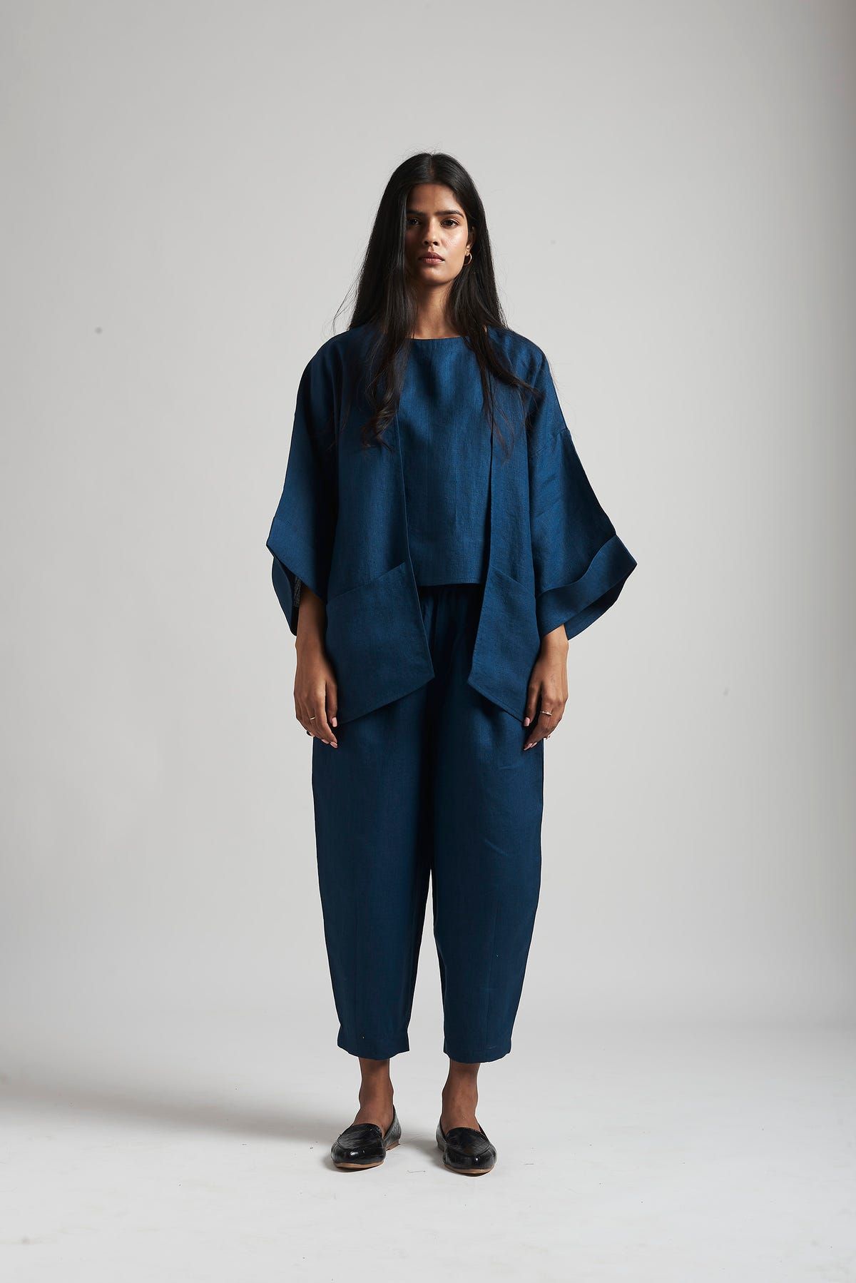 Indigo Linen Lounge Overlay Set - image 1