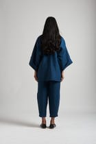 Indigo Linen Lounge Overlay Set view 6