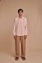 Blush Linen Men's Oxford Shirt – Slim Fit - Sale view 2