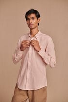 Blush Linen Men's Oxford Shirt – Slim Fit - Sale view 3