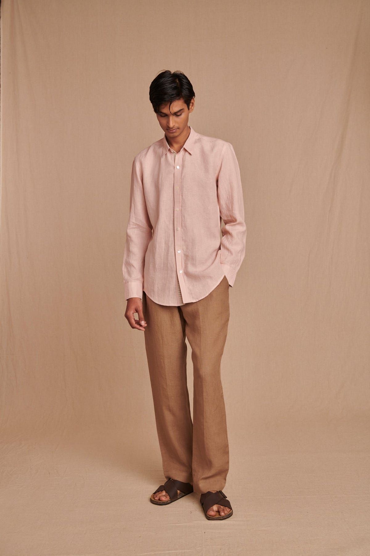 Blush Linen Men's Oxford Shirt – Slim Fit - Sale - image 8