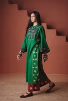 Panna Linen Multi-Panelled Kurta Set - Sale view 3