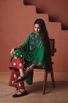 Panna Linen Multi-Panelled Kurta Set - Sale view 5