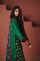 Panna Linen Multi-Panelled Kurta Set - Sale view 6