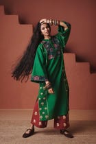 Panna Linen Multi-Panelled Kurta Set - Sale view 7