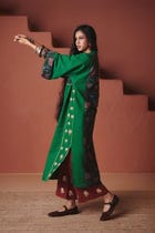 Panna Linen Multi-Panelled Kurta Set - Sale view 8