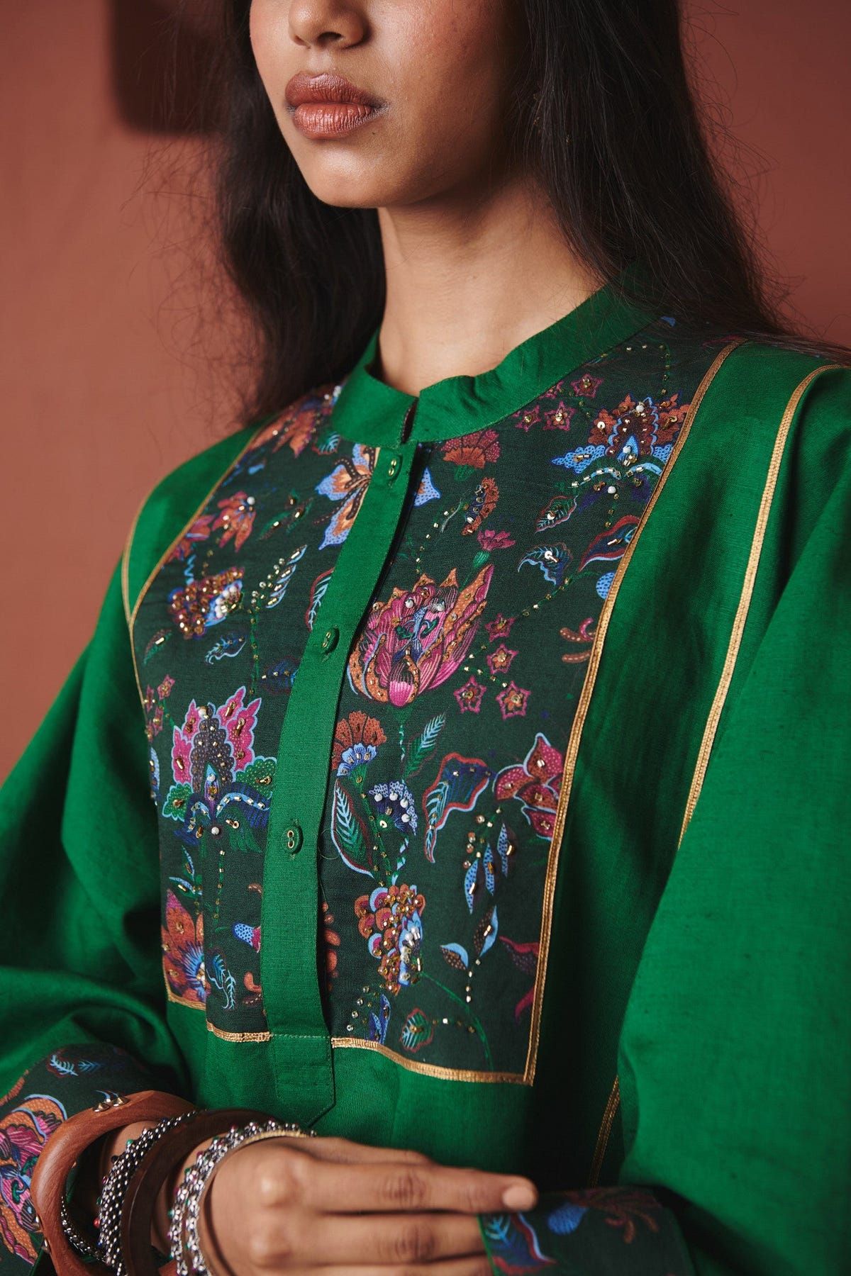 Panna Linen Multi-Panelled Kurta Set - Sale - image 10