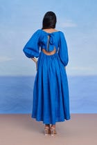 Santorini Linen Front Twist Dress - Sale view 8