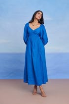 Santorini Linen Front Twist Dress - Sale view 9
