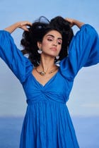 Santorini Linen Front Twist Dress - Sale view 10