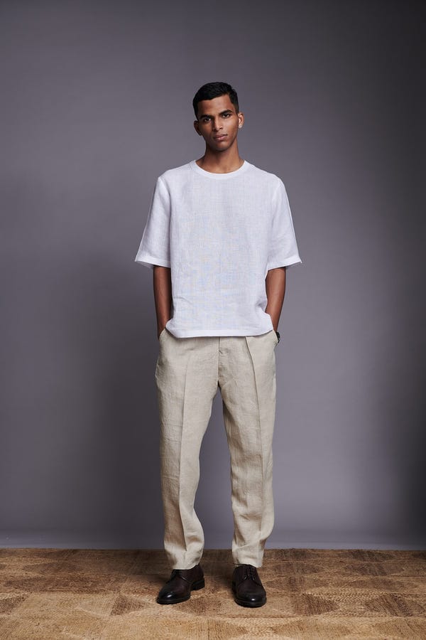 Saphed — Taj Co-Linen Men's Woven T-shirt