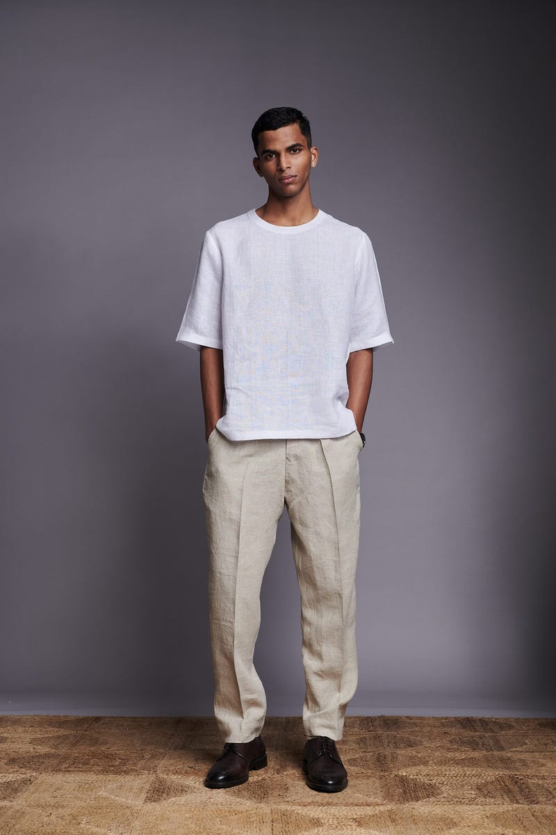 Taj Co-Linen Men's Woven T-shirt