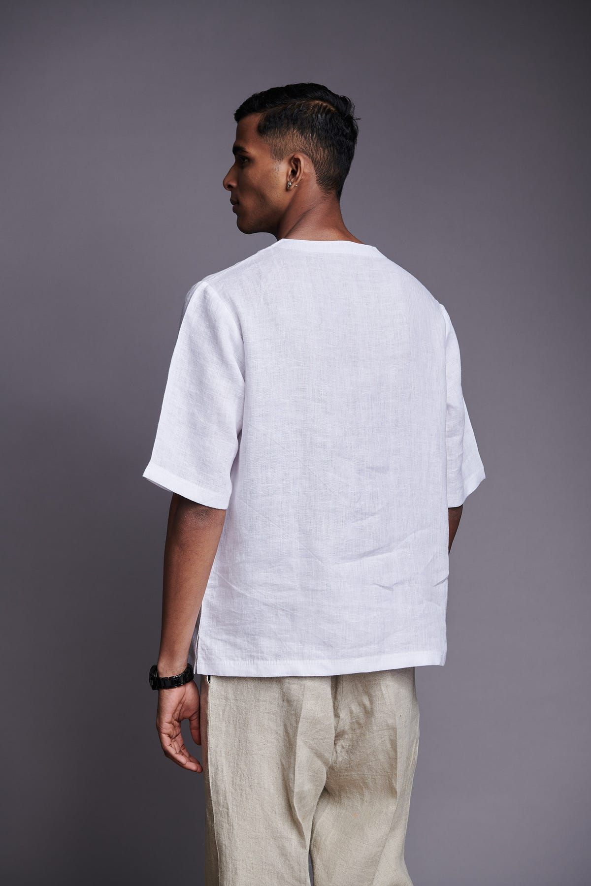 Taj Co-Linen Men's Woven T-shirt - image 3