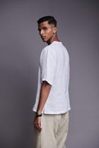 Taj Co-Linen Men's Woven T-shirt view 5