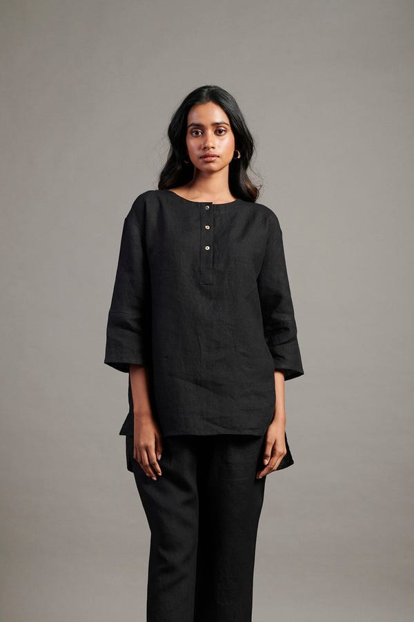 Saphed — Kohl Co-Linen Pleated Pants