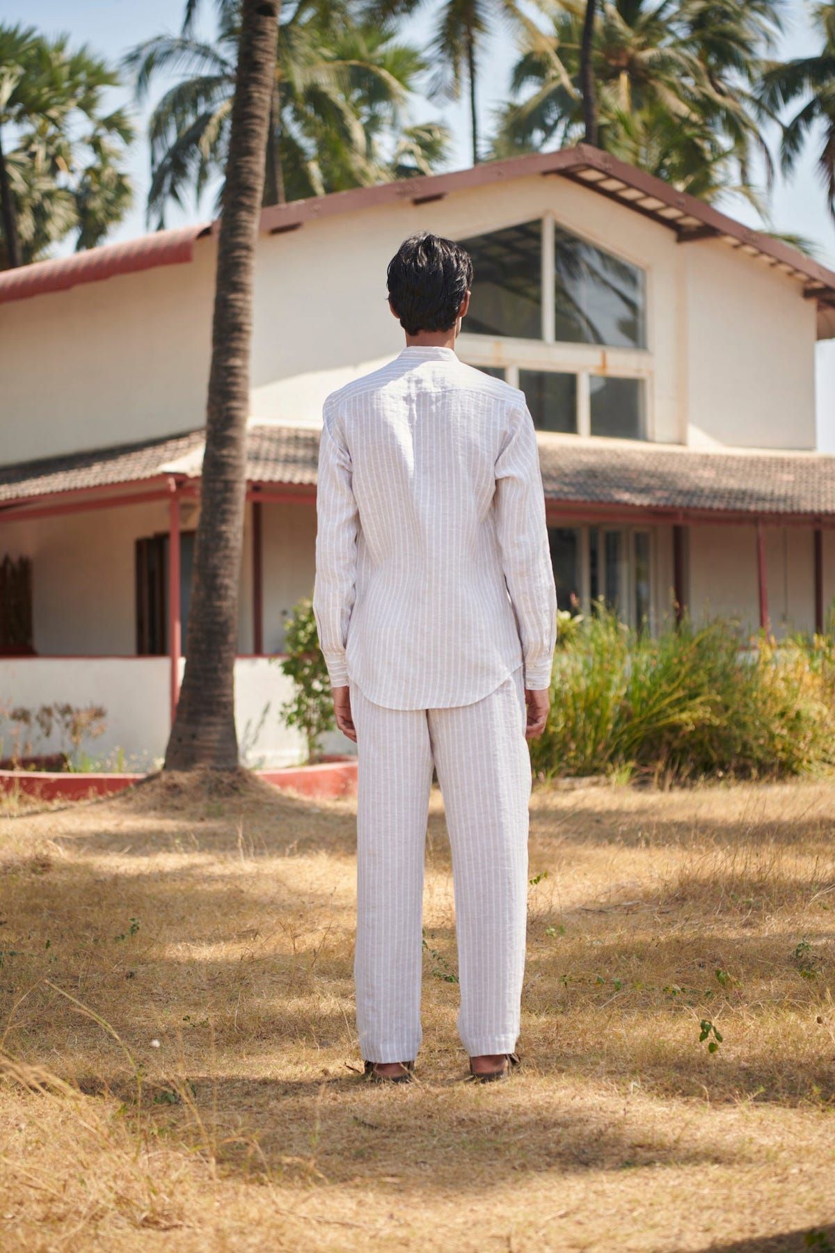 Undyed Boldstripe Linen Men's Oxford Shirt – Slim Fit - Sale - image 5