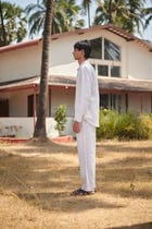Undyed Boldstripe Linen Men's Oxford Shirt – Slim Fit - Sale view 8