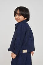 Neel Linen Denim Boys Jacket Set view 5