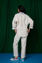 Foliage Co-Linen Oversized Flared Shirt Set view 7