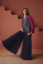 Neel Linen Denim Flared Pants view 3