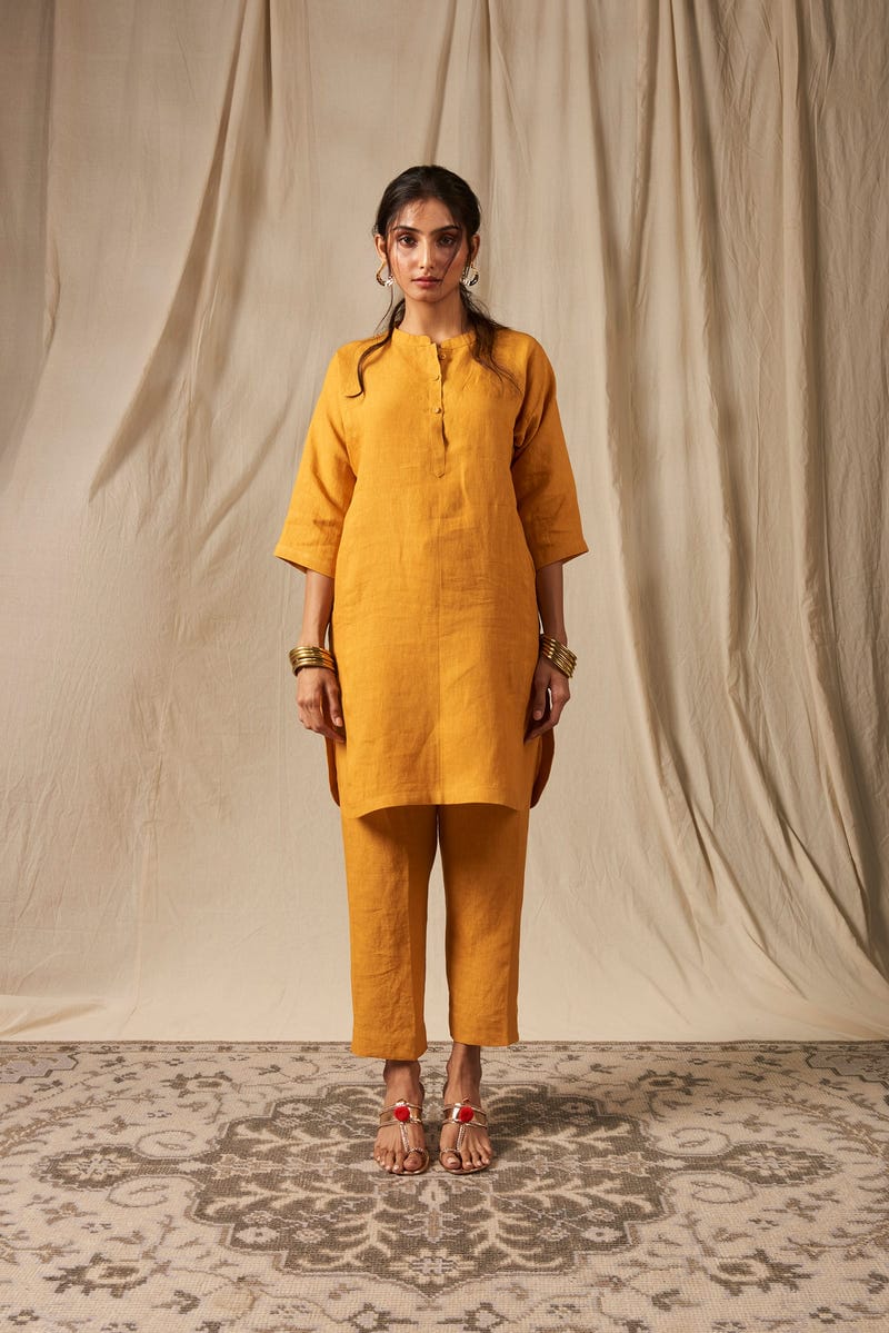 Jaisalmer Co-Linen Panelled Kurta Set