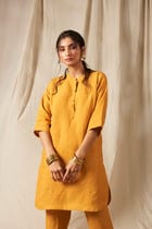 Jaisalmer Co-Linen Panelled Kurta Set view 2